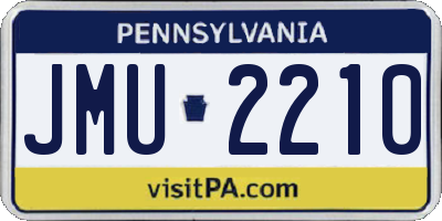 PA license plate JMU2210