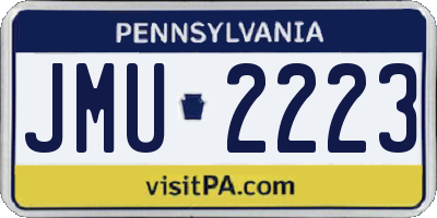 PA license plate JMU2223