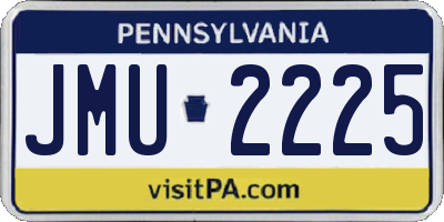 PA license plate JMU2225