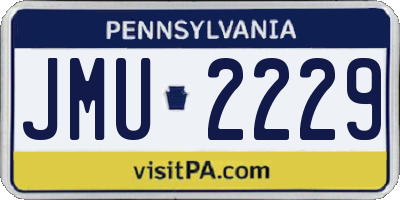 PA license plate JMU2229