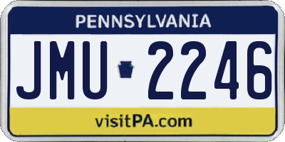 PA license plate JMU2246