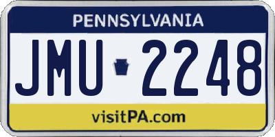 PA license plate JMU2248