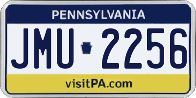 PA license plate JMU2256