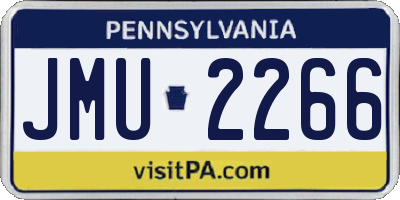 PA license plate JMU2266