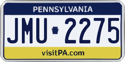 PA license plate JMU2275