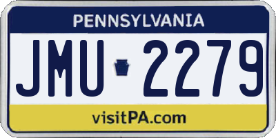 PA license plate JMU2279