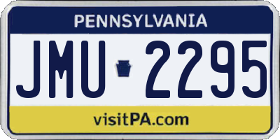 PA license plate JMU2295