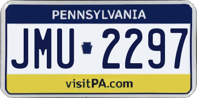 PA license plate JMU2297