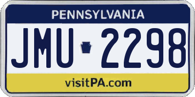 PA license plate JMU2298