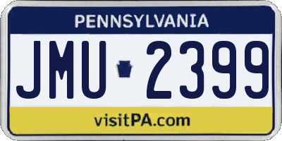 PA license plate JMU2399