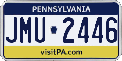 PA license plate JMU2446