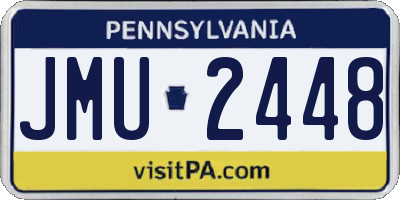 PA license plate JMU2448
