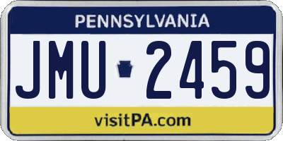 PA license plate JMU2459