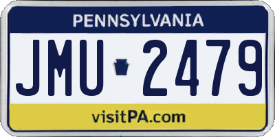 PA license plate JMU2479