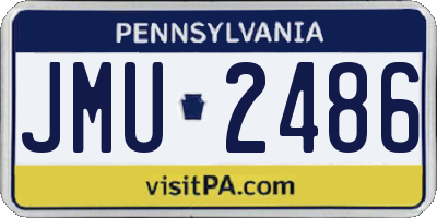 PA license plate JMU2486