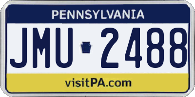 PA license plate JMU2488