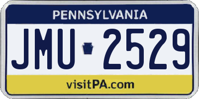 PA license plate JMU2529