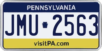 PA license plate JMU2563