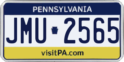 PA license plate JMU2565