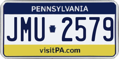 PA license plate JMU2579