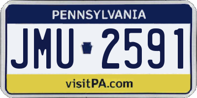 PA license plate JMU2591