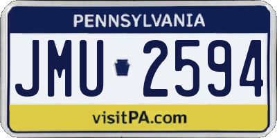 PA license plate JMU2594