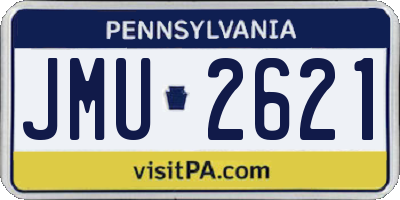 PA license plate JMU2621