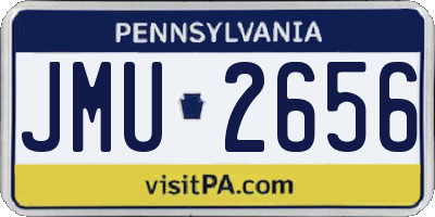PA license plate JMU2656