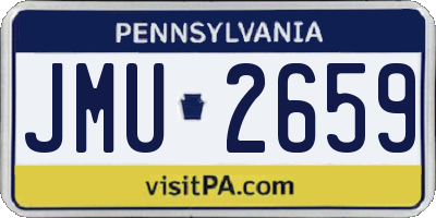 PA license plate JMU2659