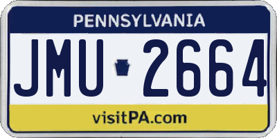 PA license plate JMU2664
