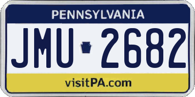 PA license plate JMU2682