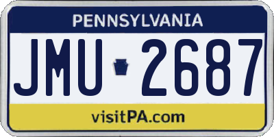 PA license plate JMU2687