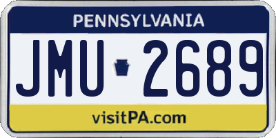 PA license plate JMU2689