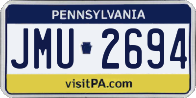 PA license plate JMU2694