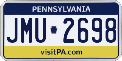 PA license plate JMU2698