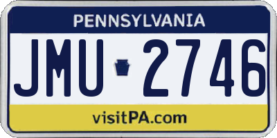 PA license plate JMU2746