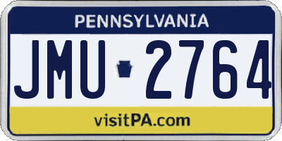 PA license plate JMU2764
