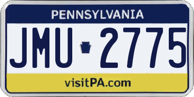 PA license plate JMU2775
