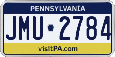 PA license plate JMU2784