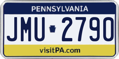 PA license plate JMU2790