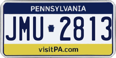 PA license plate JMU2813