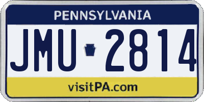 PA license plate JMU2814
