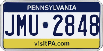 PA license plate JMU2848