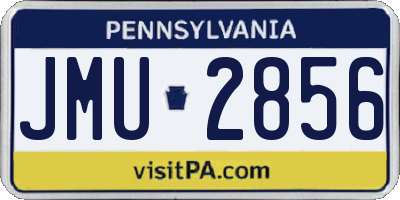 PA license plate JMU2856