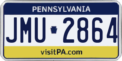 PA license plate JMU2864