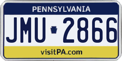 PA license plate JMU2866