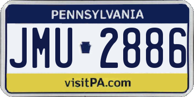 PA license plate JMU2886