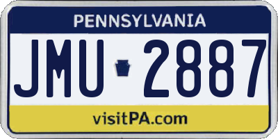 PA license plate JMU2887