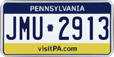 PA license plate JMU2913