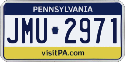 PA license plate JMU2971